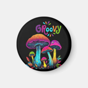 Kleurrijke psychedelische paddenstoelen magneet