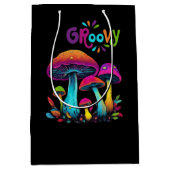 Kleurrijke psychedelische paddenstoelen medium cadeauzakje (Voorkant)