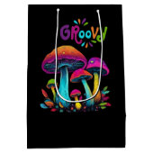 Kleurrijke psychedelische paddenstoelen medium cadeauzakje (Achterkant)