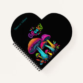 Kleurrijke psychedelische paddenstoelen notitieboek (Voorkant)