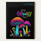 Kleurrijke psychedelische paddenstoelen planner (Achterkant)