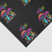 Kleurrijke psychedelische paddenstoelen tissuepapier (Detail)