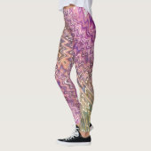 Kleurrijke psychedelische print Leggings (Links)