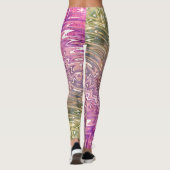 Kleurrijke psychedelische print Leggings (Achterkant)
