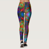Kleurrijke psychedelische print leggings (Achterkant)
