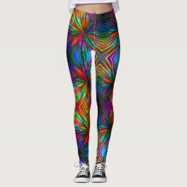 Kleurrijke psychedelische print leggings