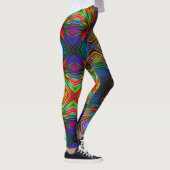 Kleurrijke psychedelische print leggings (Rechts)
