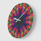 Kleurrijke Psychedelische Retro Boho wandklok (Hoek)