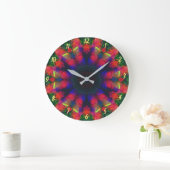 Kleurrijke Psychedelische Retro Boho wandklok (Huis)