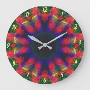 Kleurrijke Psychedelische Retro Boho wandklok