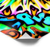 Kleurrijke psychedelische schets van een bloem 3 perfect poster (Hoek)