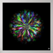 Kleurrijke psychedelische schets van een bloem poster (Voorkant)