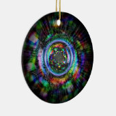 Kleurrijke psychedelische schets van een oog keramisch ornament (Rechts)