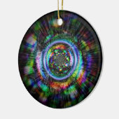 Kleurrijke psychedelische schets van een oog keramisch ornament (Links)