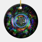 Kleurrijke psychedelische schets van een oog keramisch ornament (Achterkant)