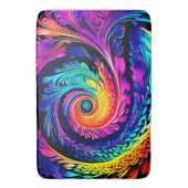 Kleurrijke psychedelische spiraalkunst badmat (Voorkant Verticaal)