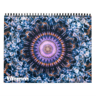 Kleurrijke Psychedelische Visioenaire Kunst Mandal Kalender