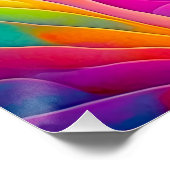 Kleurrijke psychedelische vlinder en bloemen perfect poster (Hoek)