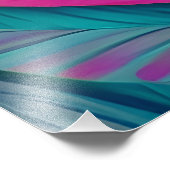 Kleurrijke psychedelische vlinder en wilde bloemen foto afdruk (Hoek)