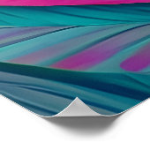 Kleurrijke psychedelische vlinder en wilde bloemen poster (Hoek)