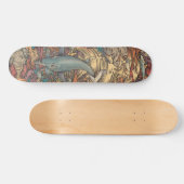 Kleurrijke psychedelische walvis van het zee persoonlijk skateboard (Horizontaal)