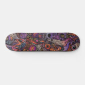 Kleurrijke psychedelische wezens persoonlijk skateboard (Horizontaal)