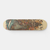 Kleurrijke psychedelische zeeen en vuurtoren persoonlijk skateboard (Horizontaal)