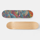 Kleurrijke psychedelische zeeen persoonlijk skateboard (Horizontaal)