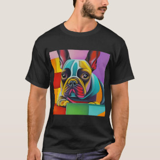 Kleurrijke Pug Kunst Abstracte Pug Kunst Kleurrijk T-shirt