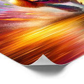 Kleurrijke Pug Rainbow Splatter Art voor Pug Lover Poster (Hoek)