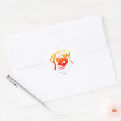 Kleurrijke Pug Sticker (Envelop)