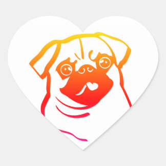 Kleurrijke Pug Sticker