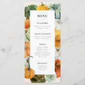 Kleurrijke Pumpkins Thanksgiving Diner Menu (Voorkant)