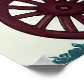 Kleurrijke Puppies in een wagen Poster (Hoek)