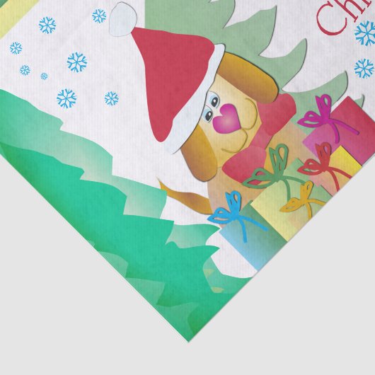 Kleurrijke puppy hond tissuepapier (Detail)