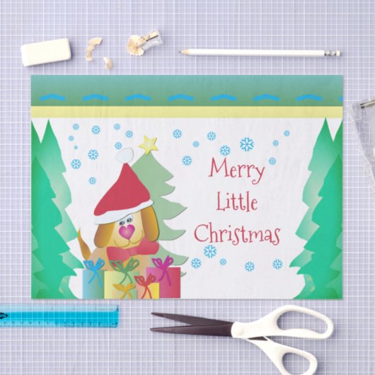 Kleurrijke puppy hond tissuepapier (Craft)