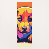 Kleurrijke Puppy Kunst Yogamat (Achterkant)