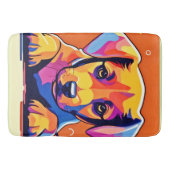 Kleurrijke puppy kunstwerk badmat (Voorkant)