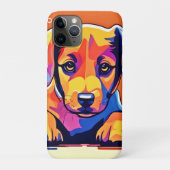 Kleurrijke puppy kunstwerk Case-Mate iPhone case (Achterkant)