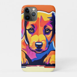 Kleurrijke puppy kunstwerk Case-Mate iPhone case