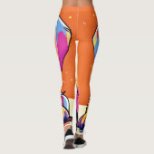 Kleurrijke puppy kunstwerk leggings (Achterkant)