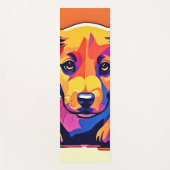 Kleurrijke puppy kunstwerk yogamat (Voorkant)