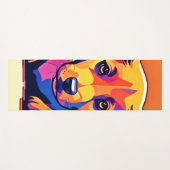Kleurrijke puppy kunstwerk yogamat (Voorkant (horizontaal))