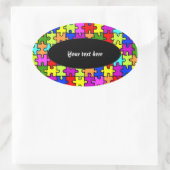 'Kleurrijke puzzel' stickers (Tas)