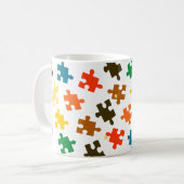 Kleurrijke Puzzel Stuk Mok voor Creativiteit en Fu (Voorkant links)