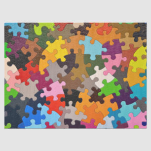 Kleurrijke puzzel tissuepapier