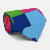 kleurrijke puzzelstukken voor autisme stropdas (Opgerold)