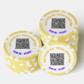 Kleurrijke QR-code aangepaste tekst en kleur poker Chips (Opstapeling)