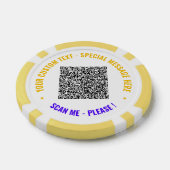 Kleurrijke QR-code aangepaste tekst en kleur poker Chips (Enkel)