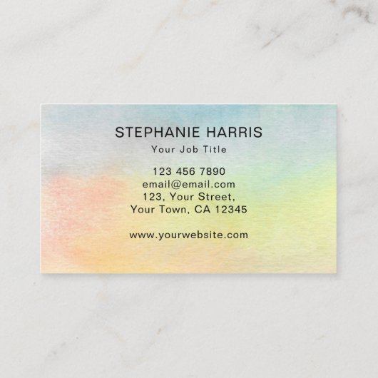 Kleurrijke QR-code Afvalolie Visitekaartje (Achterkant)